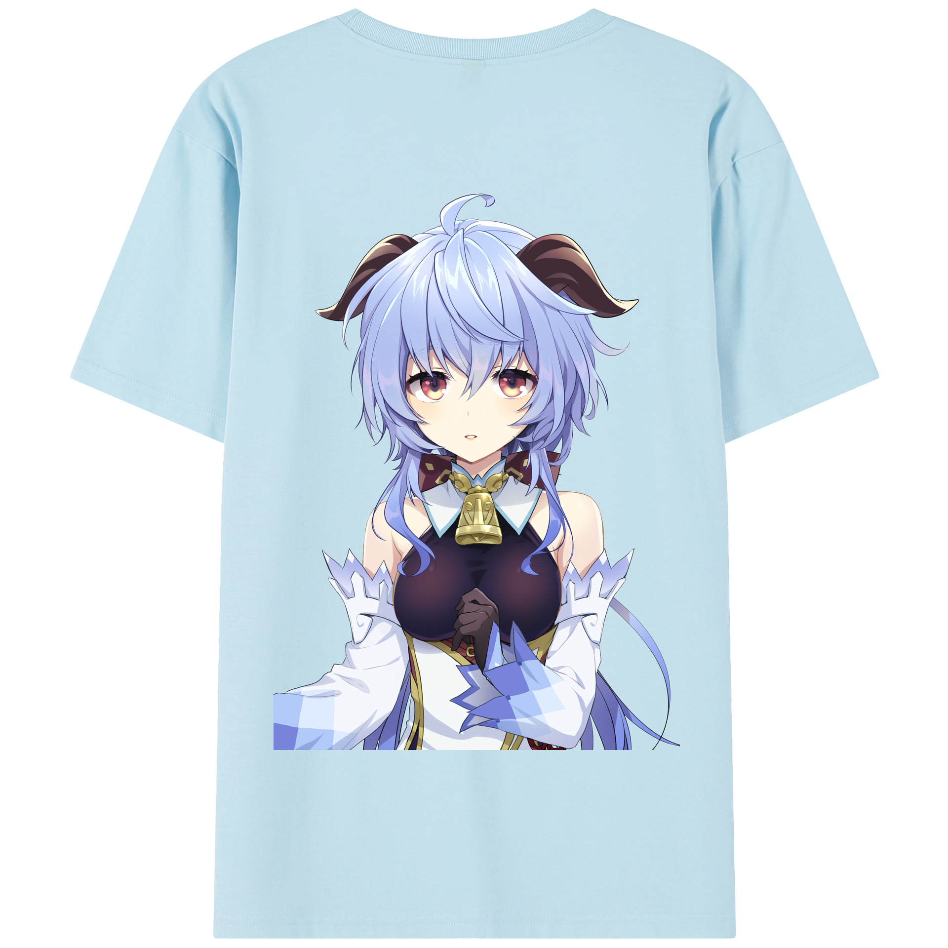 げんし神 甘雨 かんう genshin Ganyu 綿100％半袖Tシャツ（背面プリント）